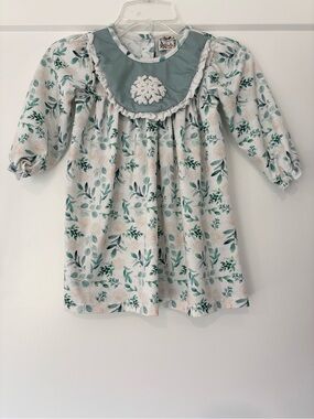 Saving Grace Smocks French Knot Snowflake Floral Dress 2T